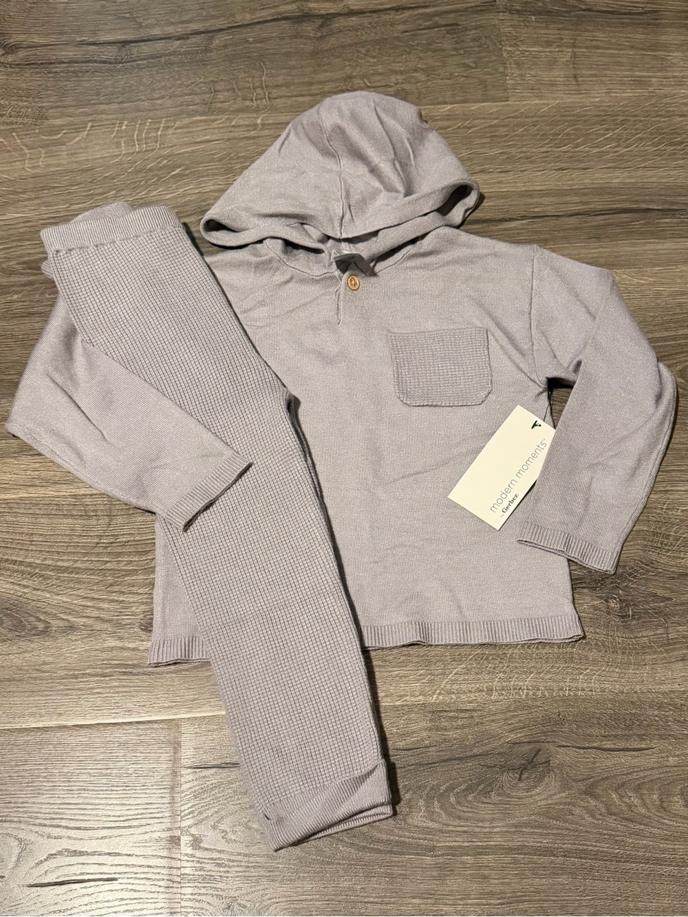 4t Modern Moments Kids Gray Knit Shirt & Pant Set Soft Viscose Blend